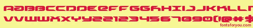 Drivebold Font – Red Fonts on Yellow Background