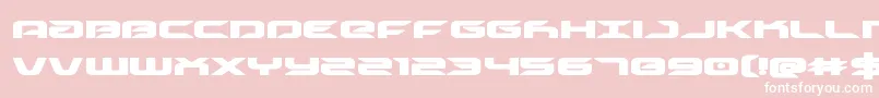 Drivebold-Schriftart – Weiße Schriften auf rosa Hintergrund