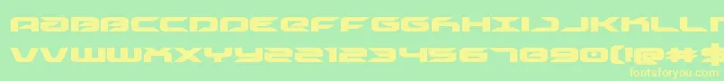 Drivebold Font – Yellow Fonts on Green Background