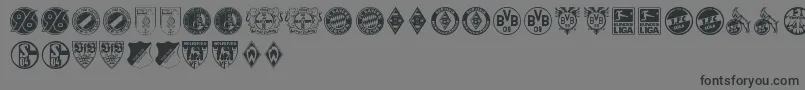 Bundesliga Font – Black Fonts on Gray Background