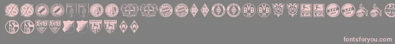 Bundesliga Font – Pink Fonts on Gray Background