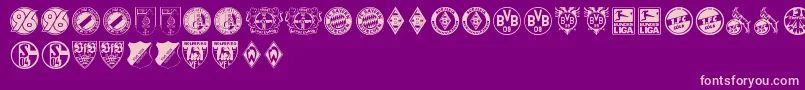 fuente Bundesliga – Fuentes Rosadas Sobre Fondo Morado