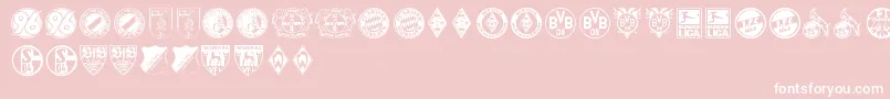 Bundesliga Font – White Fonts on Pink Background