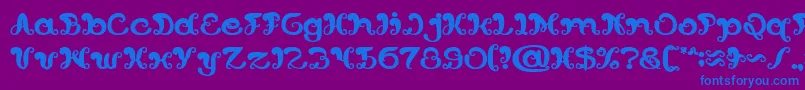 Bunga Melati Putih Bold Font – Blue Fonts on Purple Background