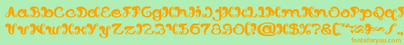 Bunga Melati Putih Bold Font – Orange Fonts on Green Background