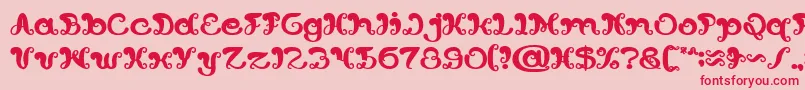 Bunga Melati Putih Bold Font – Red Fonts on Pink Background