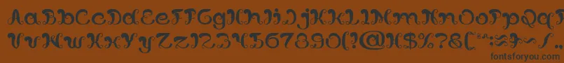 Bunga Melati Putih Font – Black Fonts on Brown Background
