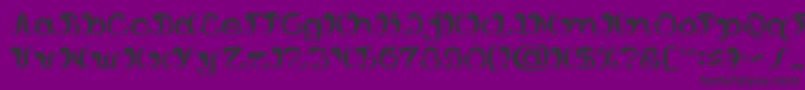 Bunga Melati Putih Font – Black Fonts on Purple Background