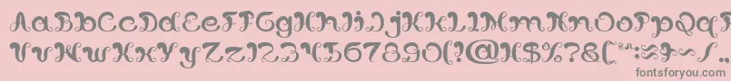 Bunga Melati Putih-Schriftart – Graue Schriften auf rosa Hintergrund