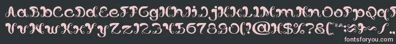Bunga Melati Putih Font – Pink Fonts on Black Background