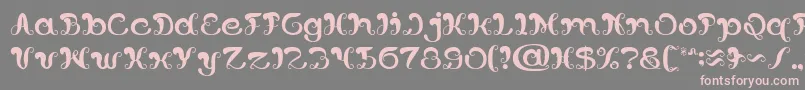Bunga Melati Putih Font – Pink Fonts on Gray Background