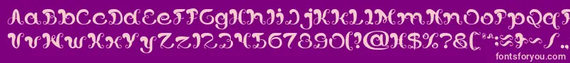 Fonte Bunga Melati Putih – fontes rosa em um fundo violeta