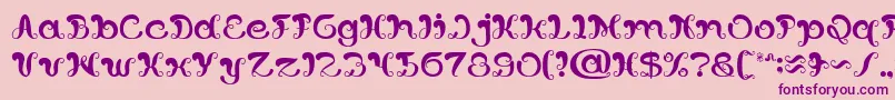 Bunga Melati Putih Font – Purple Fonts on Pink Background