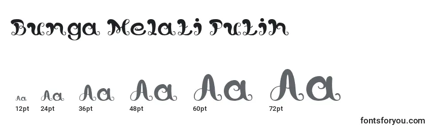 Größen der Schriftart Bunga Melati Putih