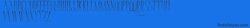 BungaCengkih Font – Black Fonts on Blue Background