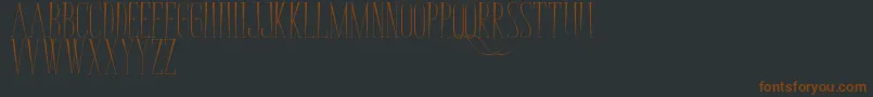 BungaCengkih-fontti – ruskeat fontit mustalla taustalla