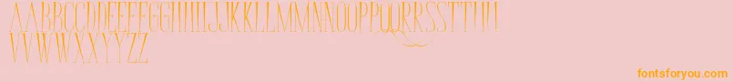 fuente BungaCengkih – Fuentes Naranjas Sobre Fondo Rosa