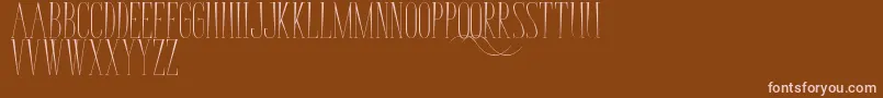BungaCengkih Font – Pink Fonts on Brown Background