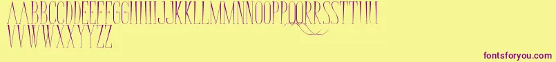BungaCengkih Font – Purple Fonts on Yellow Background