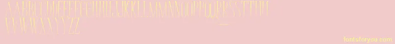 BungaCengkih Font – Yellow Fonts on Pink Background