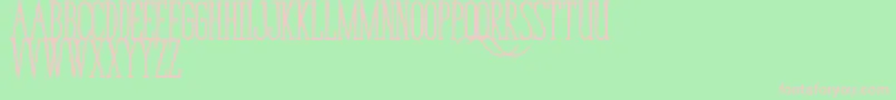 BungaCengkihBold Font – Pink Fonts on Green Background