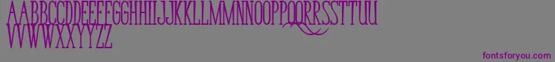 BungaCengkihBold Font – Purple Fonts on Gray Background