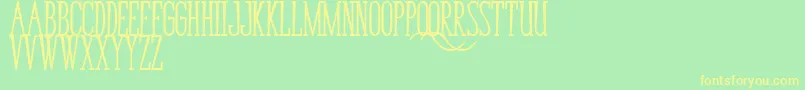 BungaCengkihBold Font – Yellow Fonts on Green Background