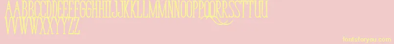 BungaCengkihBold Font – Yellow Fonts on Pink Background