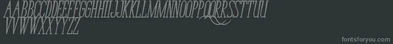BungaCengkihBoldItalic Font – Gray Fonts on Black Background