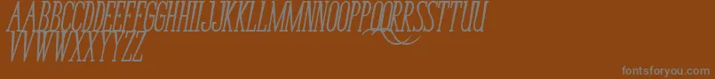 BungaCengkihBoldItalic Font – Gray Fonts on Brown Background