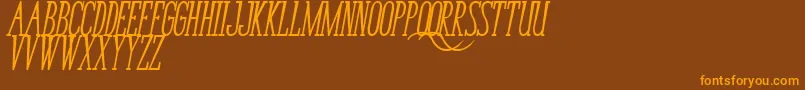 BungaCengkihBoldItalic Font – Orange Fonts on Brown Background