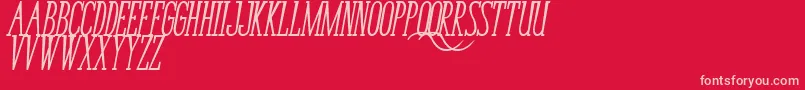 BungaCengkihBoldItalic Font – Pink Fonts on Red Background