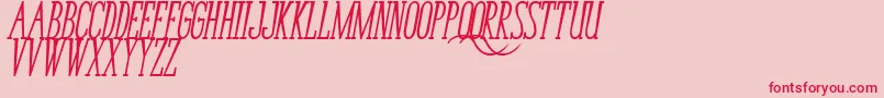 BungaCengkihBoldItalic Font – Red Fonts on Pink Background