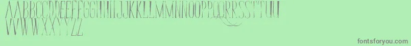 BungaCengkihRandom Font – Gray Fonts on Green Background