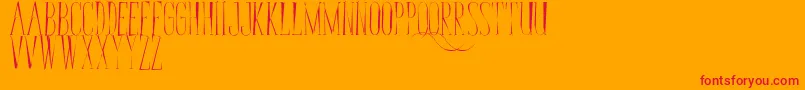 BungaCengkihRandom Font – Red Fonts on Orange Background