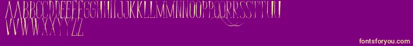 BungaCengkihRandom Font – Yellow Fonts on Purple Background