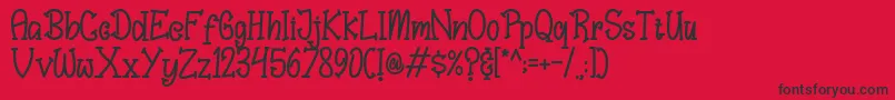 Bungah Font – Black Fonts on Red Background