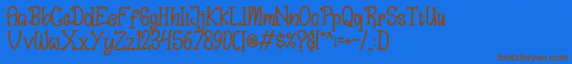 Bungah Font – Brown Fonts on Blue Background