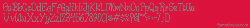 Bungah Font – Gray Fonts on Red Background