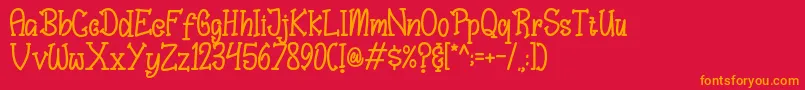 Bungah Font – Orange Fonts on Red Background