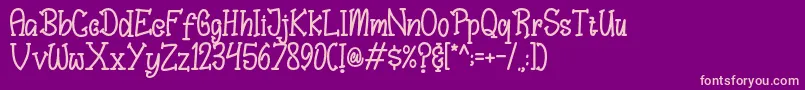 Bungah Font – Pink Fonts on Purple Background