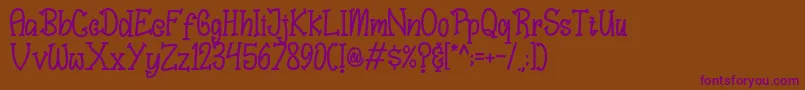 Bungah Font – Purple Fonts on Brown Background