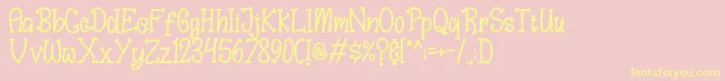 Bungah Font – Yellow Fonts on Pink Background