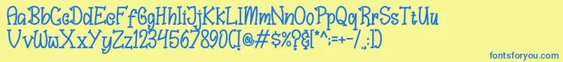 More about Bungah Font Bungah Font – Blue Fonts on Yellow Background