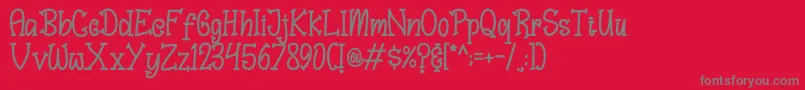 Bungah Font – Gray Fonts on Red Background