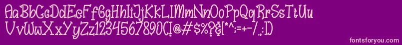 Bungah Font – Pink Fonts on Purple Background