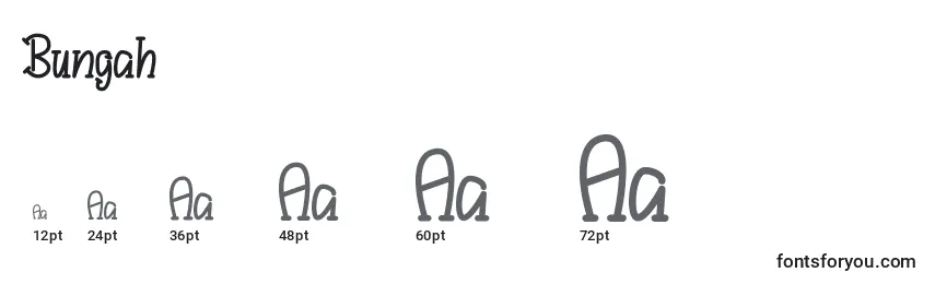 Bungah (122429) Font Sizes