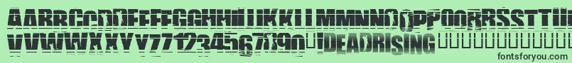 Uprising Font – Black Fonts on Green Background