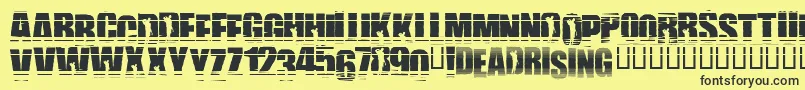 Uprising Font – Black Fonts on Yellow Background