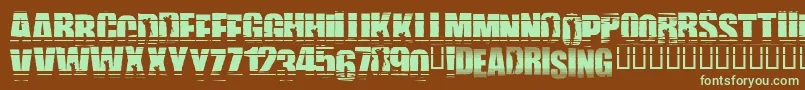 Uprising Font – Green Fonts on Brown Background